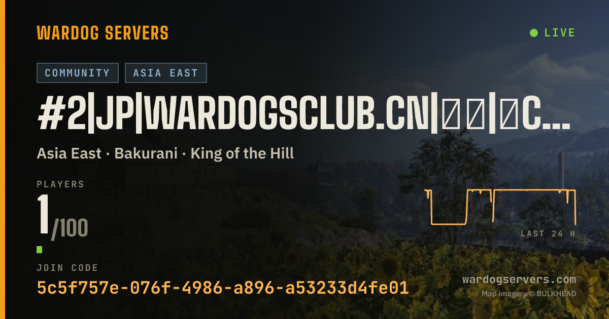 Live status banner for #2|JP|WardogsClub.CN|标准|【Club社区】|Oopz:008116|QQ群1102650986