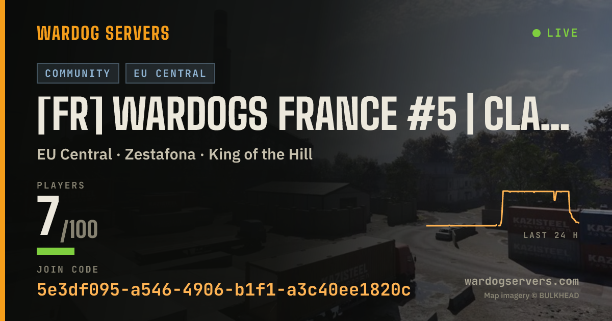 Live status banner for [FR] WARDOGS FRANCE #5 | CLASSIQUE | discord.gg/wardogsfrance