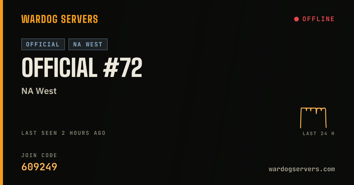 Live status banner for Official #72