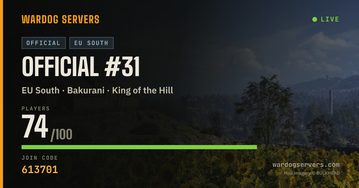 Live status banner for Official #31