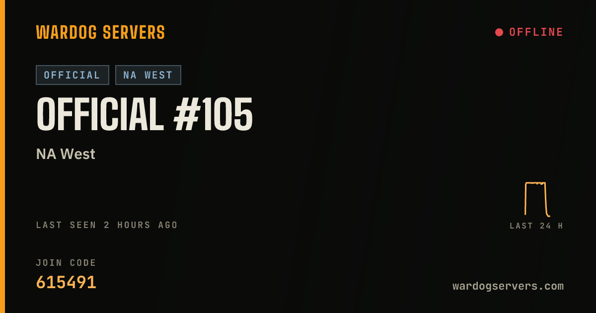 Live status banner for Official #105