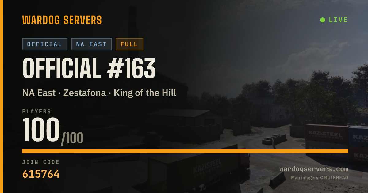 Live status banner for Official #163