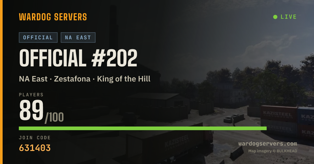 Live status banner for Official #202