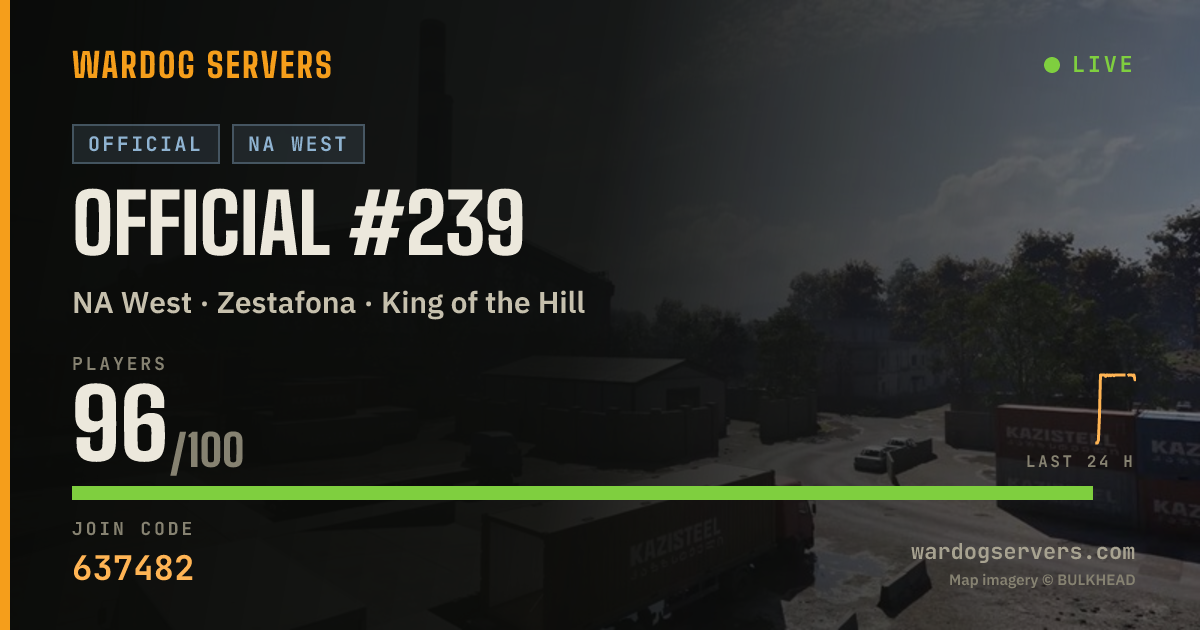 Live status banner for Official #239