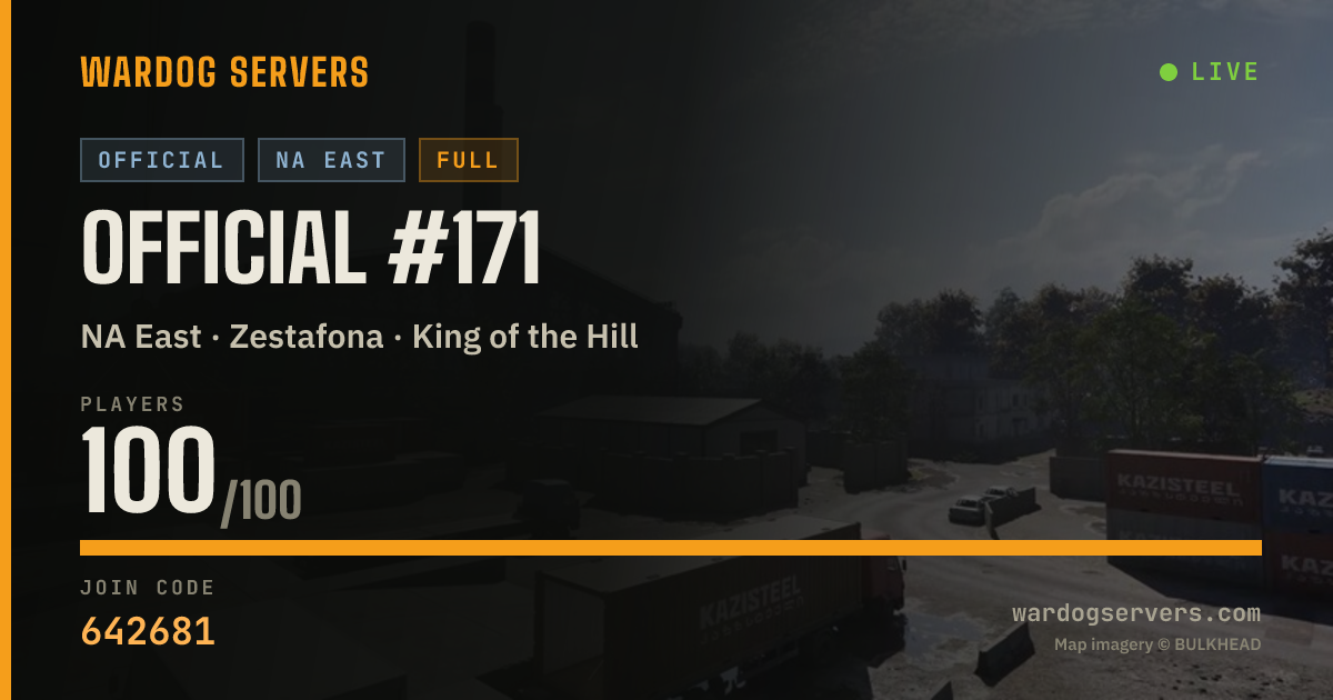 Live status banner for Official #171