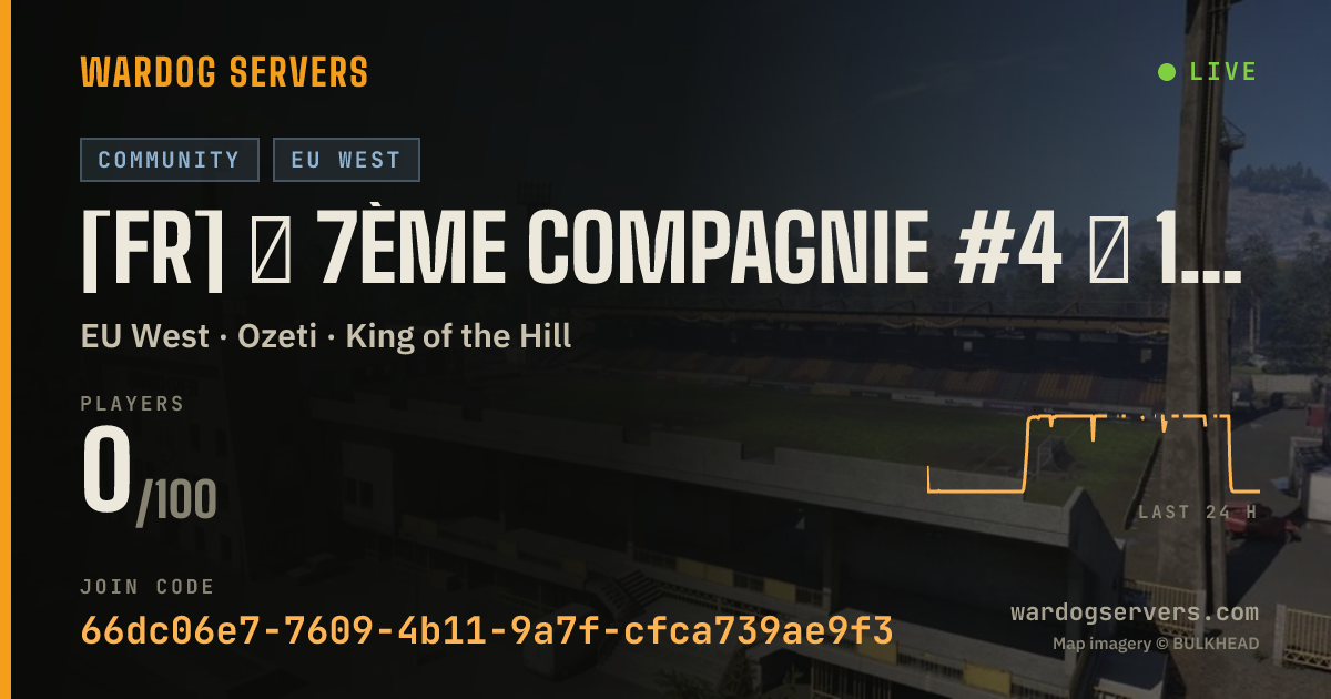 Live status banner for [FR] ★ 7ème Compagnie #4 ★ 100% FR - discord.gg/7eCie