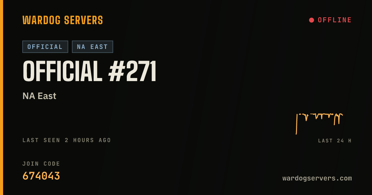 Live status banner for Official #271