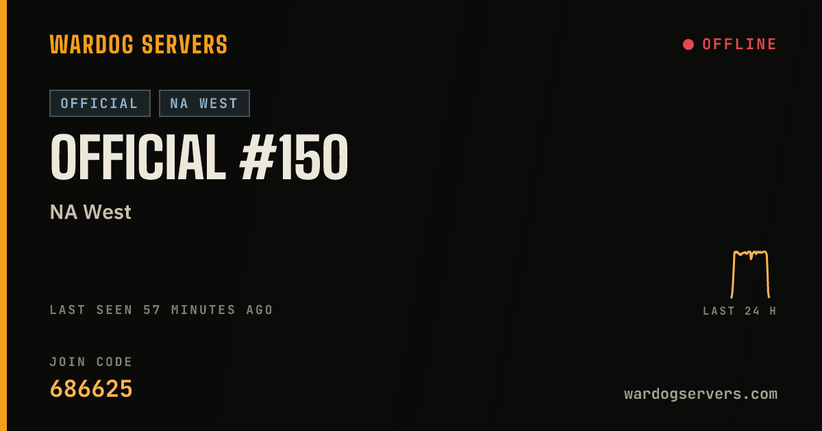 Live status banner for Official #150
