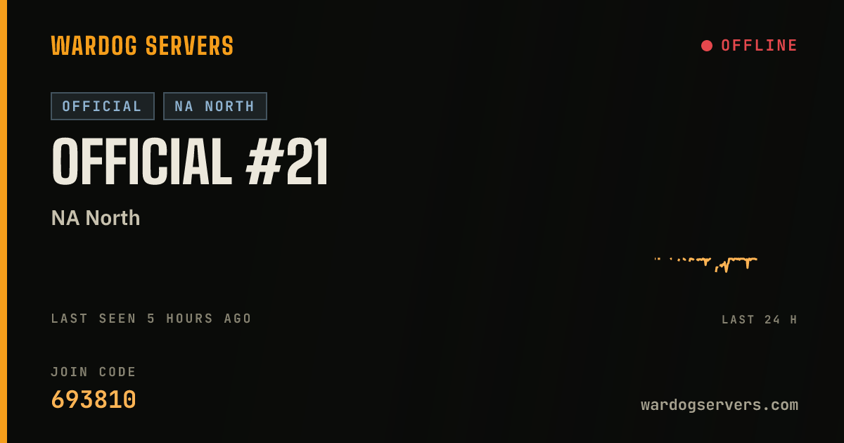 Live status banner for Official #21