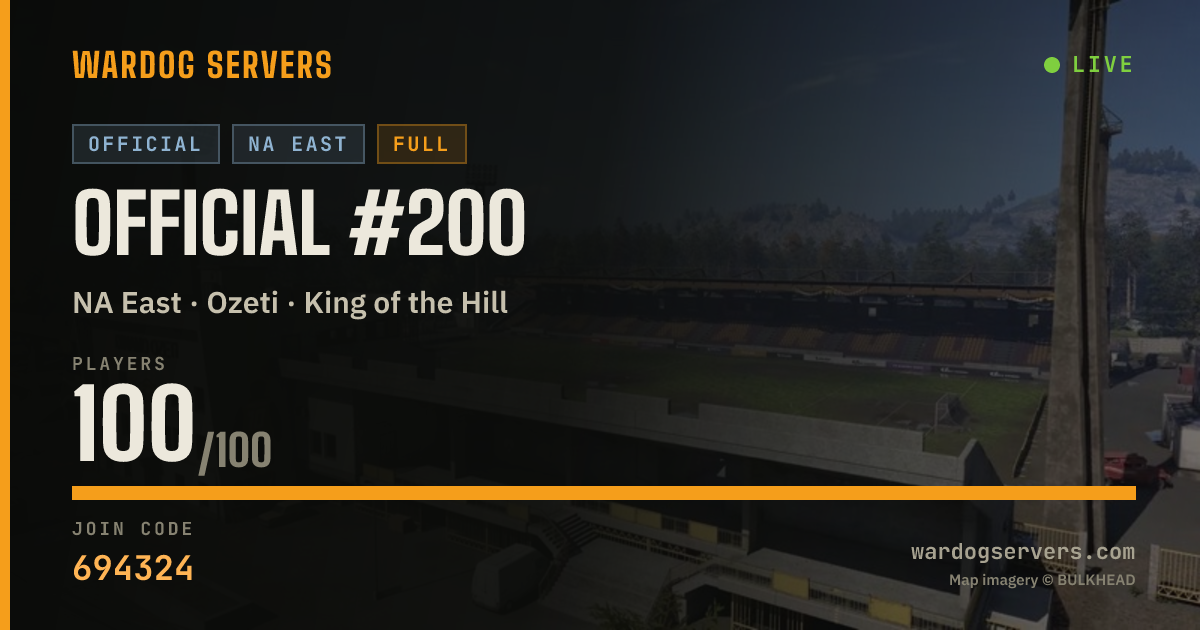 Live status banner for Official #200