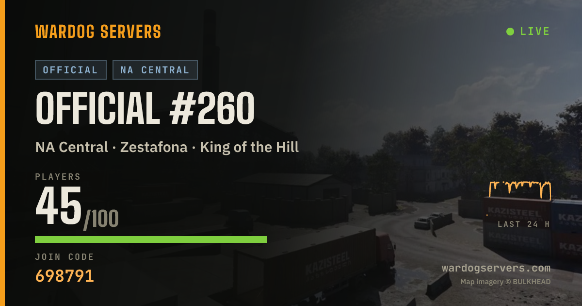 Live status banner for Official #260