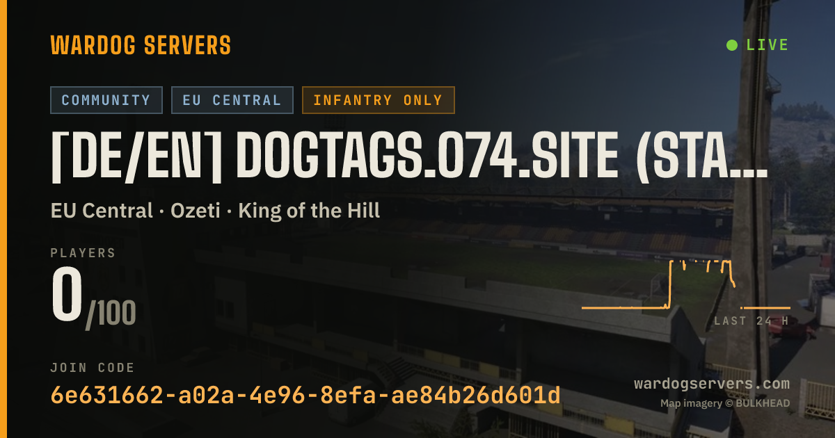 Live status banner for [DE/EN] DOGTAGS.o74.site (Statstracker) Infantry Only