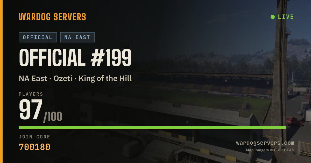 Live status banner for Official #199