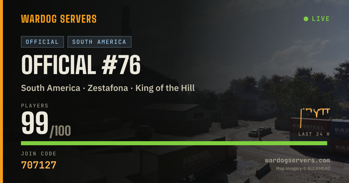 Live status banner for Official #76