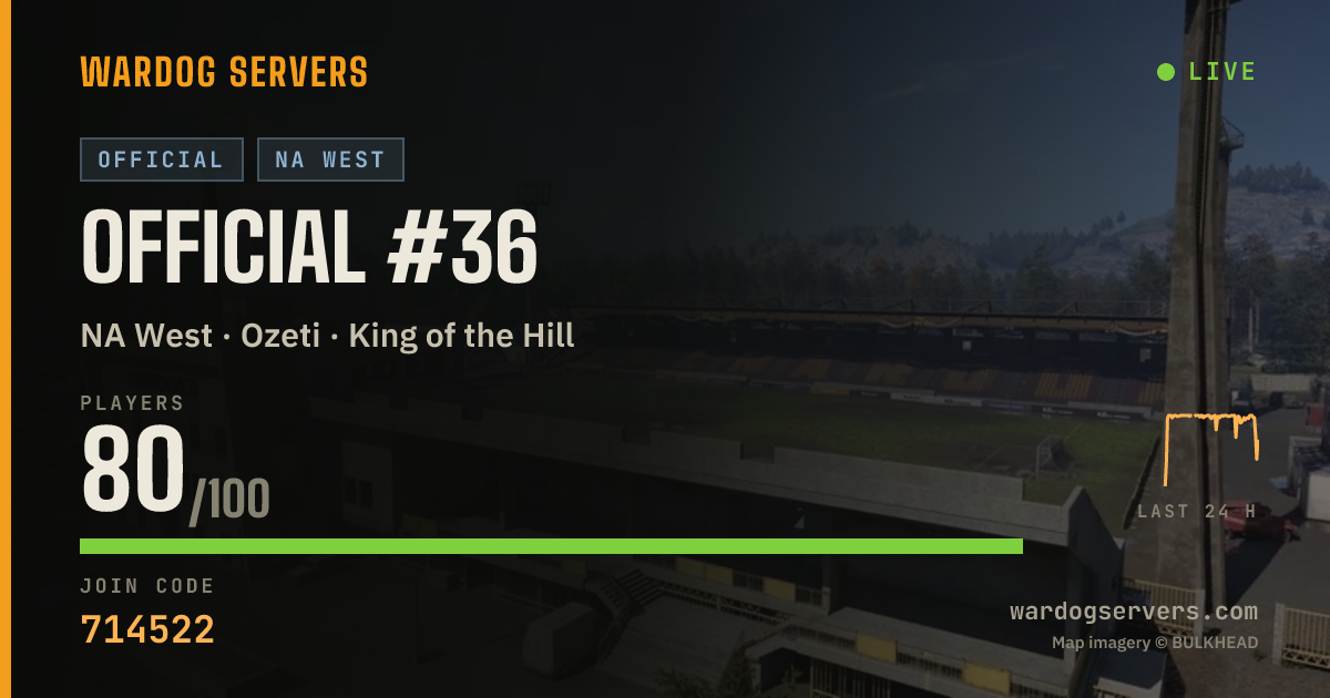 Live status banner for Official #36