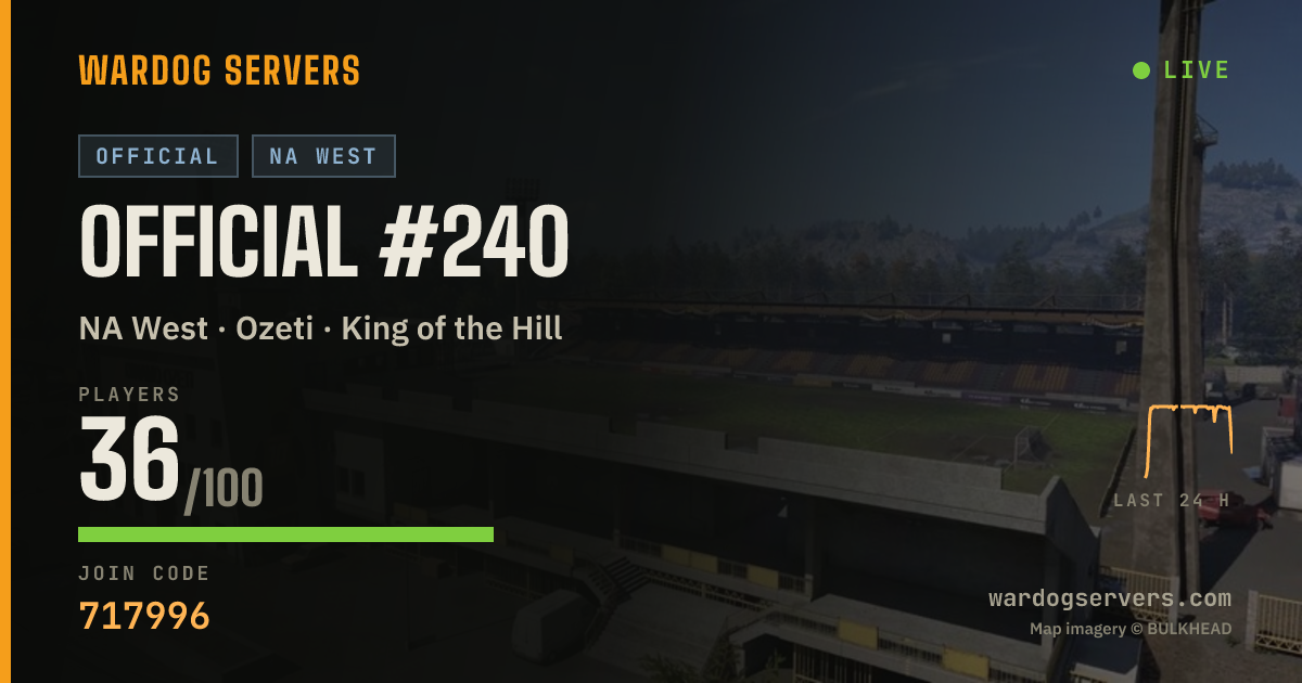 Live status banner for Official #240