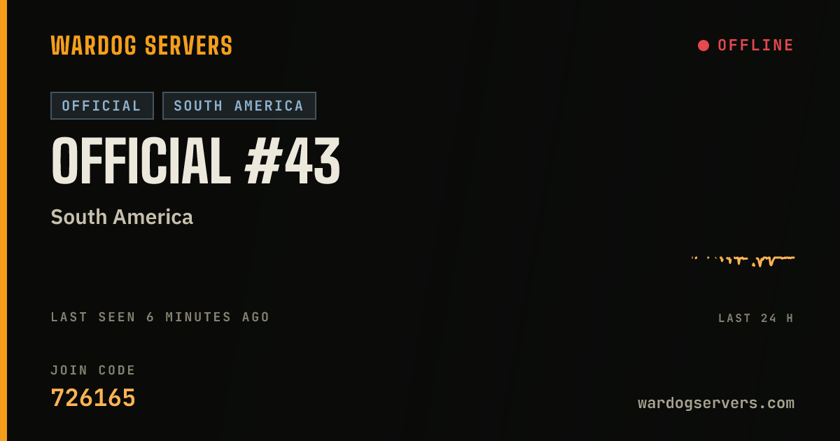 Live status banner for Official #43