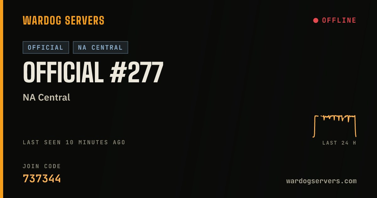 Live status banner for Official #277