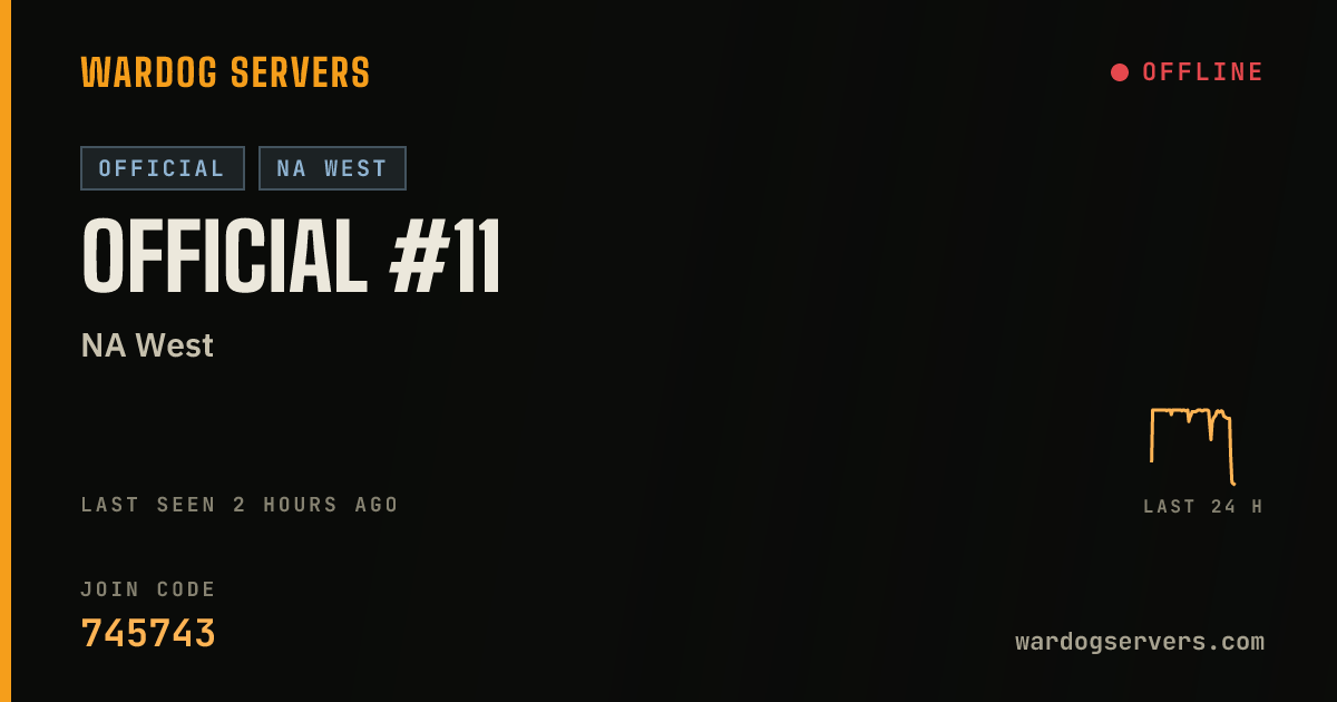 Live status banner for Official #11