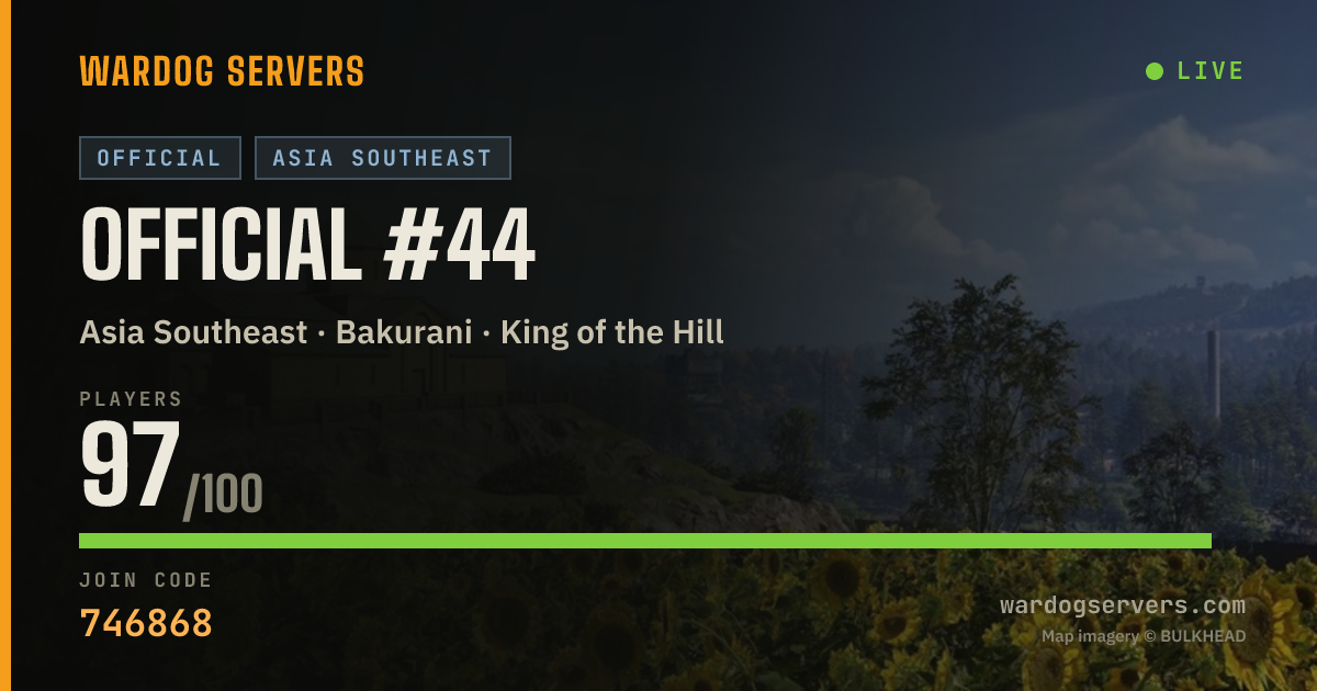 Live status banner for Official #44