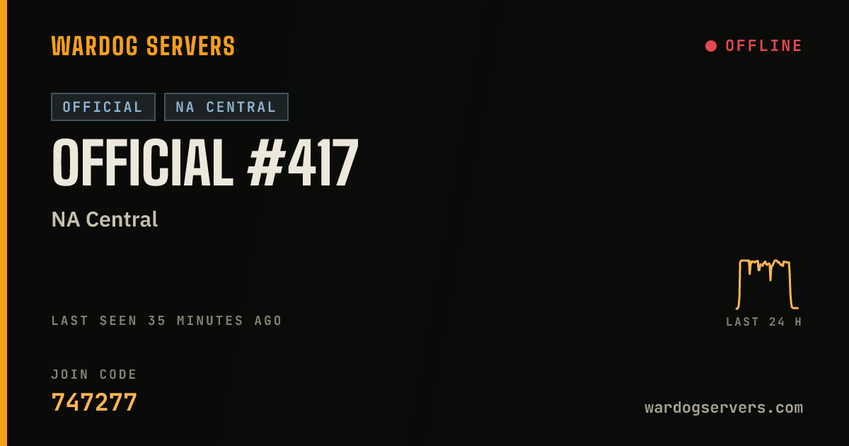 Live status banner for Official #417