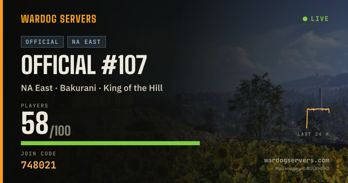 Live status banner for Official #107