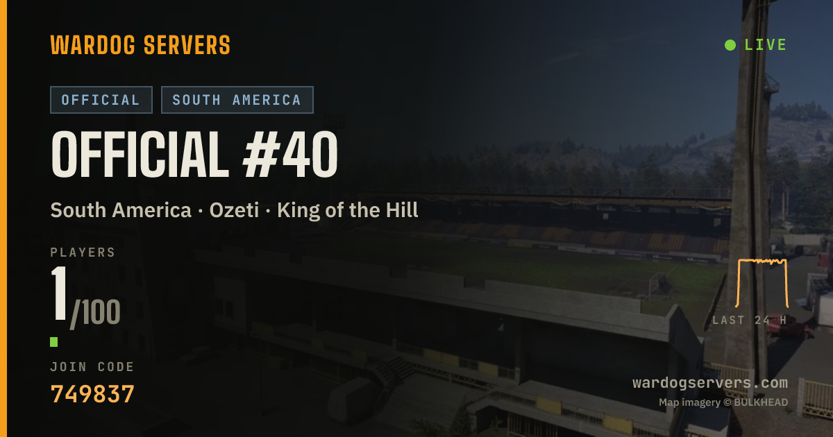 Live status banner for Official #40