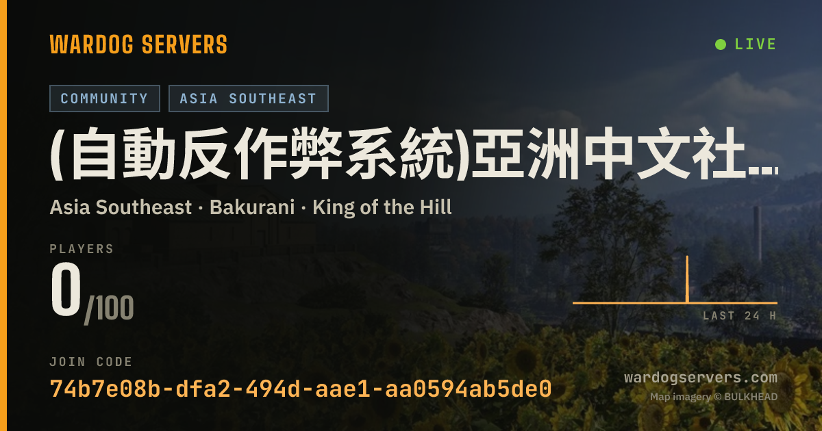 Live status banner for (自動反作弊系統)亞洲中文社群#1(24H管理員在線)(禁斷補)(禁壓家)
