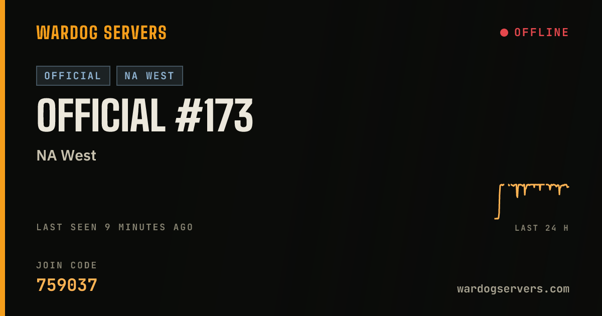 Live status banner for Official #173