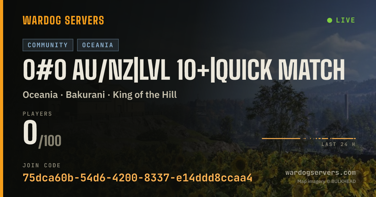 Live status banner for 0#0 AU/NZ|LVL 10+|Quick Match