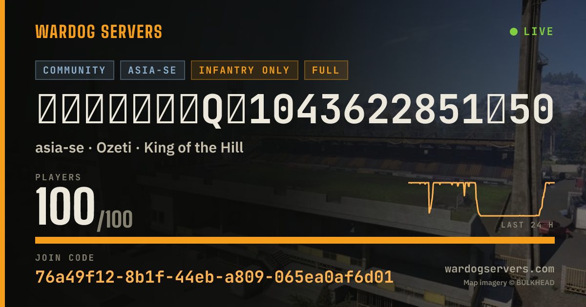 Live status banner for 『皓月』一服∣Q群1043622851∣50v50∣通宵∣禁狙 FAL∣禁机枪∣VAC封禁墙