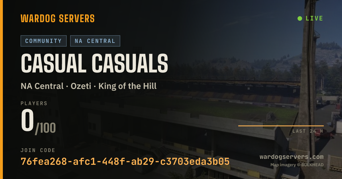 Live status banner for Casual Casuals