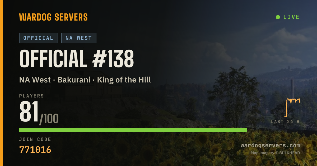 Live status banner for Official #138