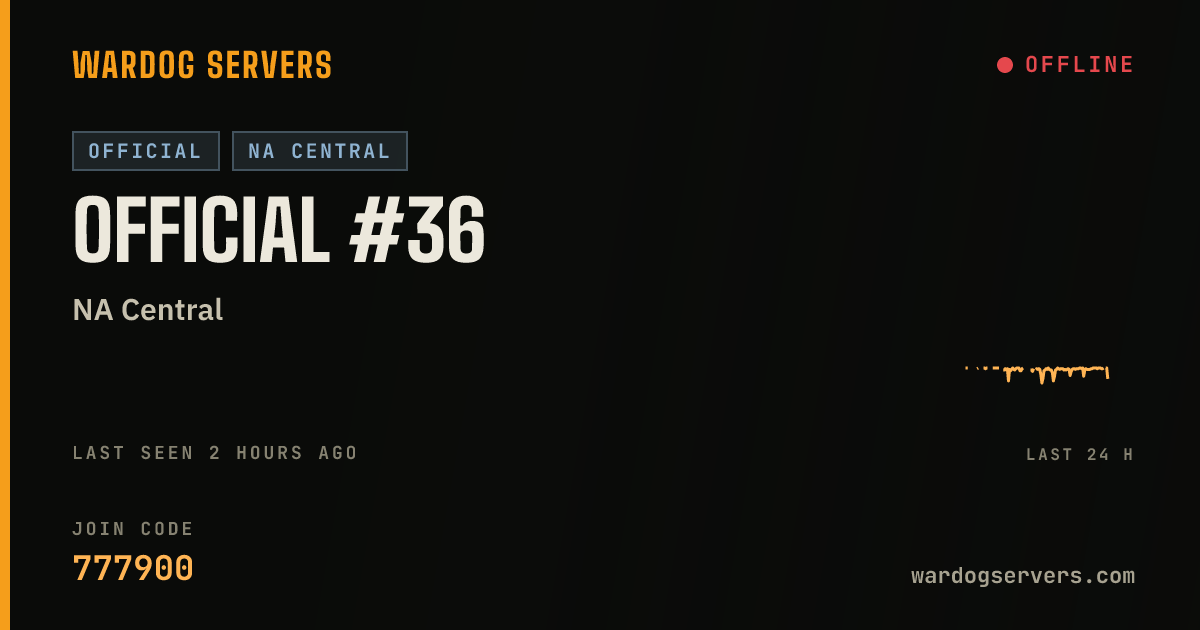 Live status banner for Official #36