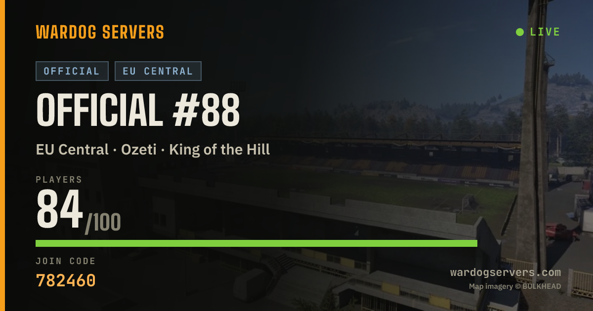 Live status banner for Official #88