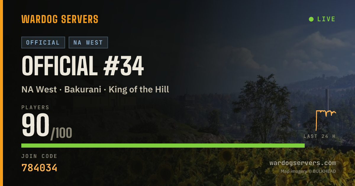 Live status banner for Official #34