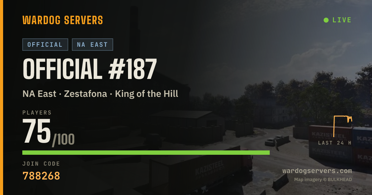 Live status banner for Official #187