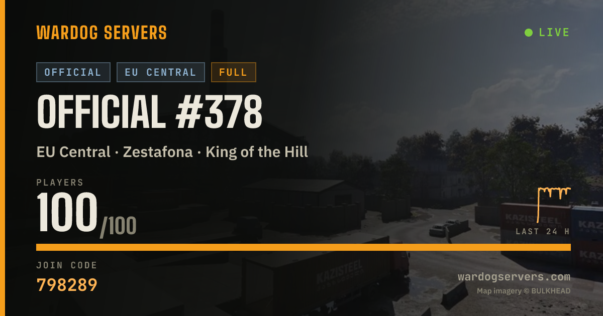 Live status banner for Official #378