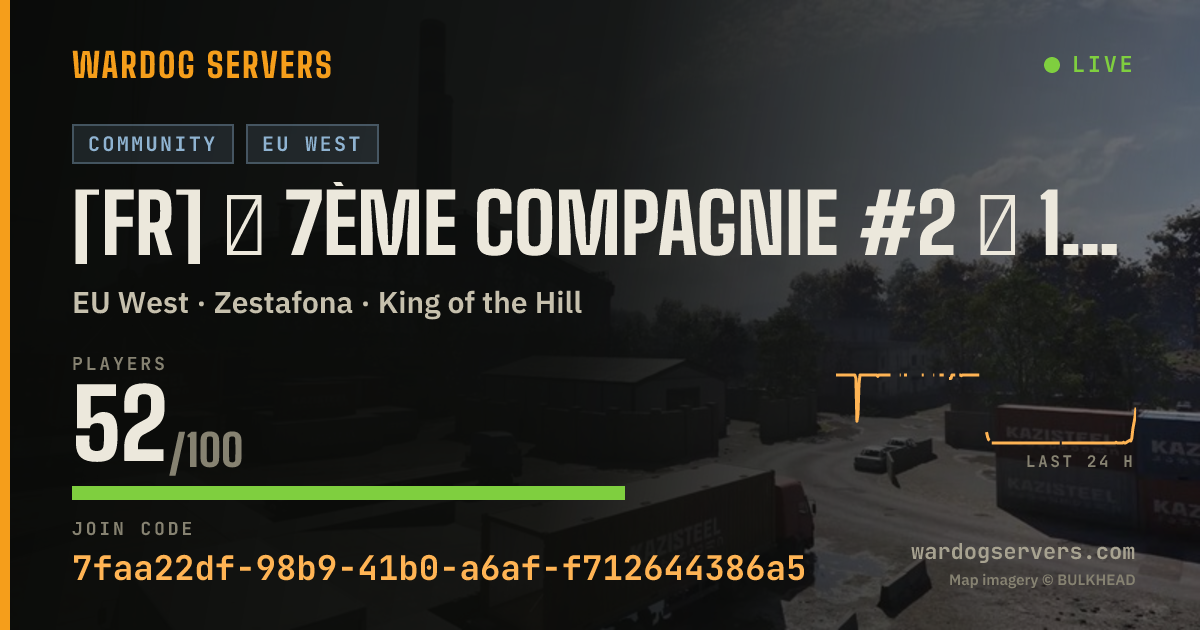 Live status banner for [FR] ★ 7ème Compagnie #2 ★ 100% FR - discord.gg/7eCie