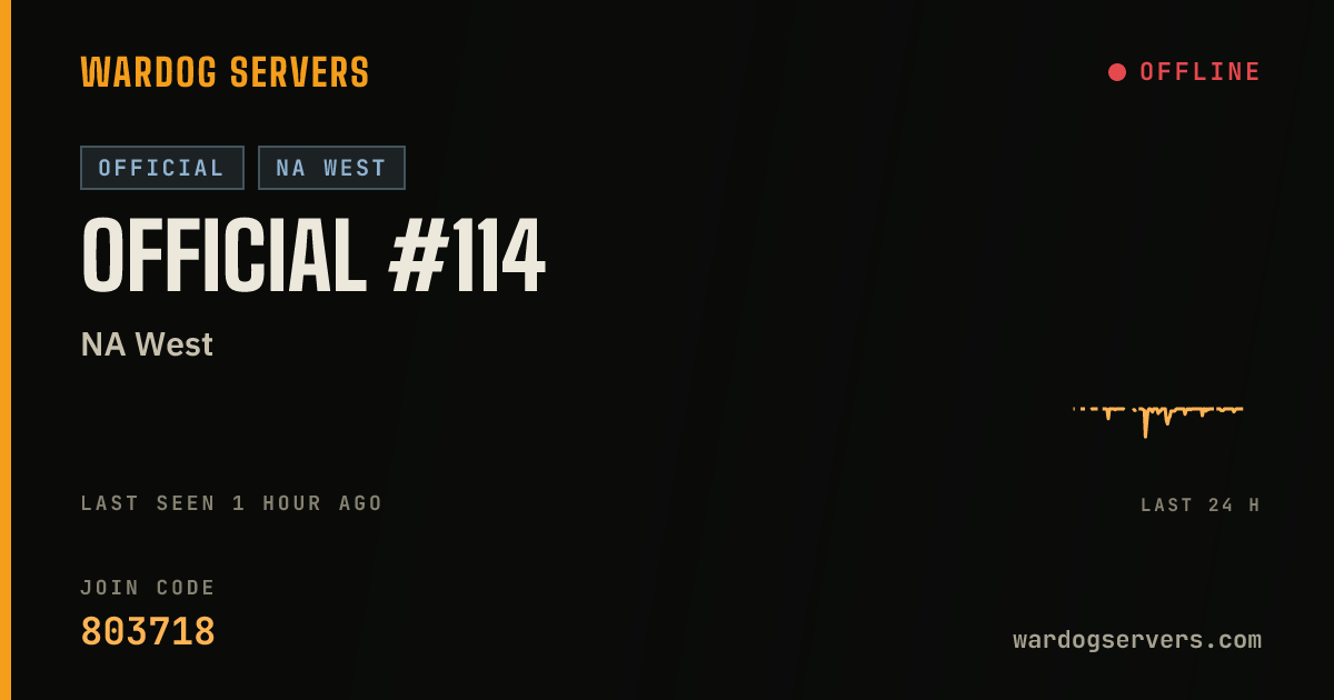 Live status banner for Official #114