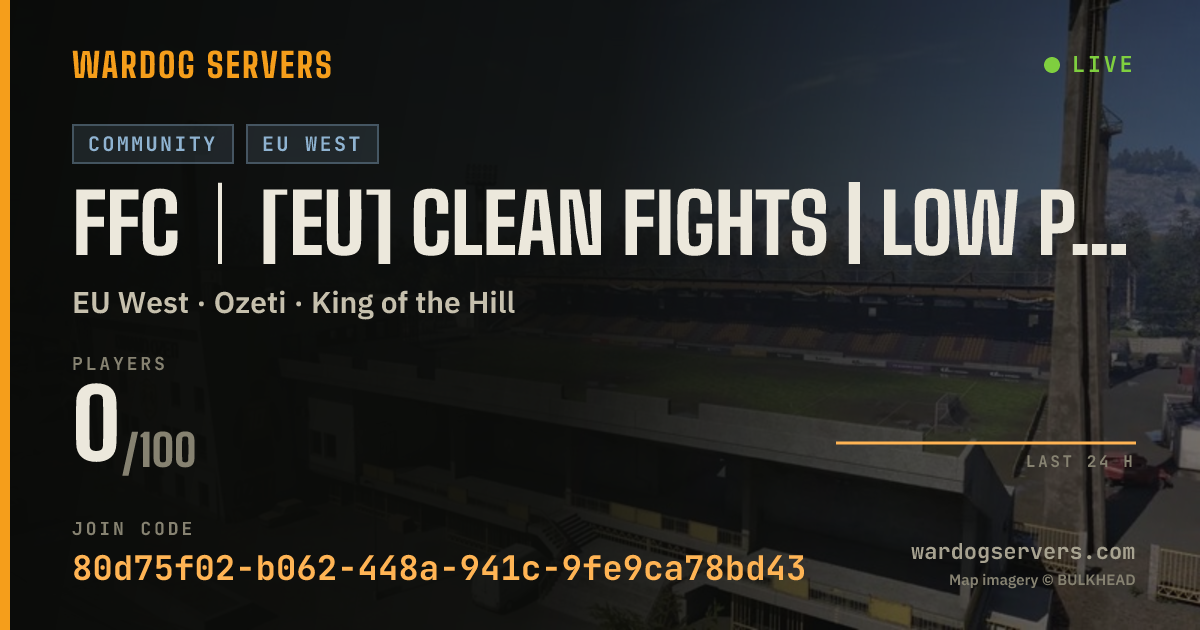 Live status banner for FFC｜[EU] CLEAN FIGHTS | LOW PING ONLY | Active Admins