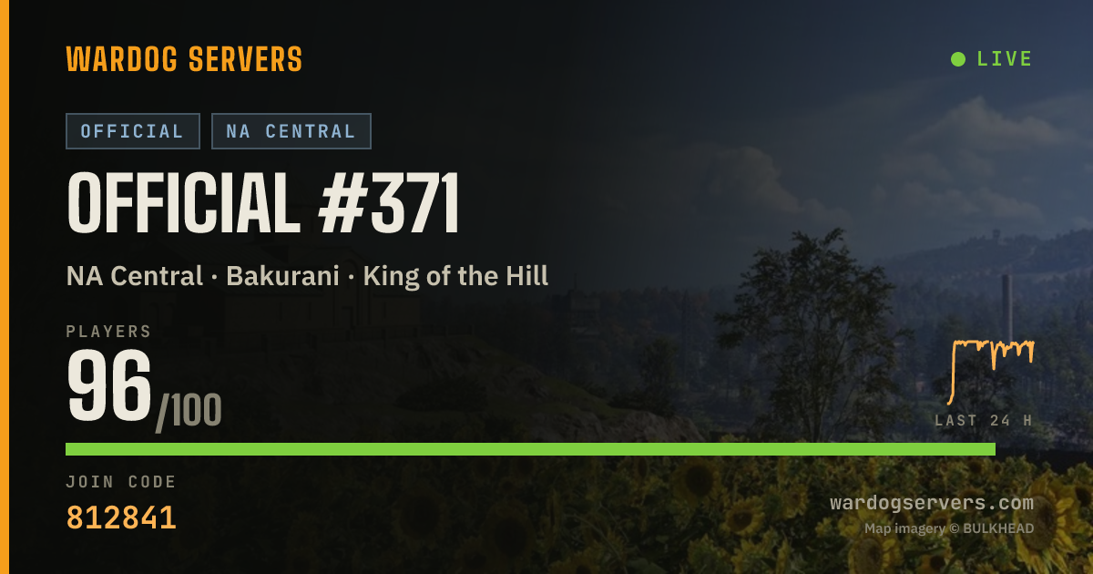 Live status banner for Official #371
