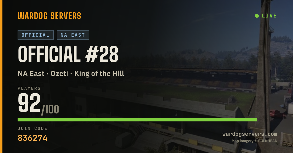 Live status banner for Official #28