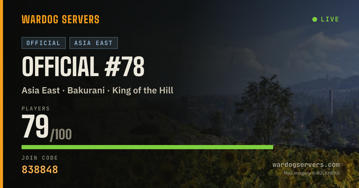 Live status banner for Official #78