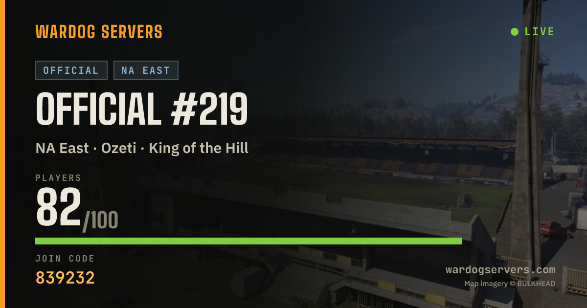 Live status banner for Official #219
