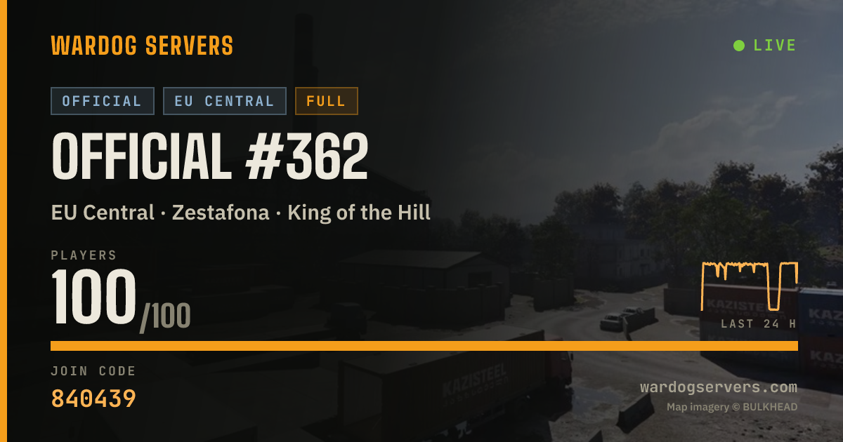 Live status banner for Official #362