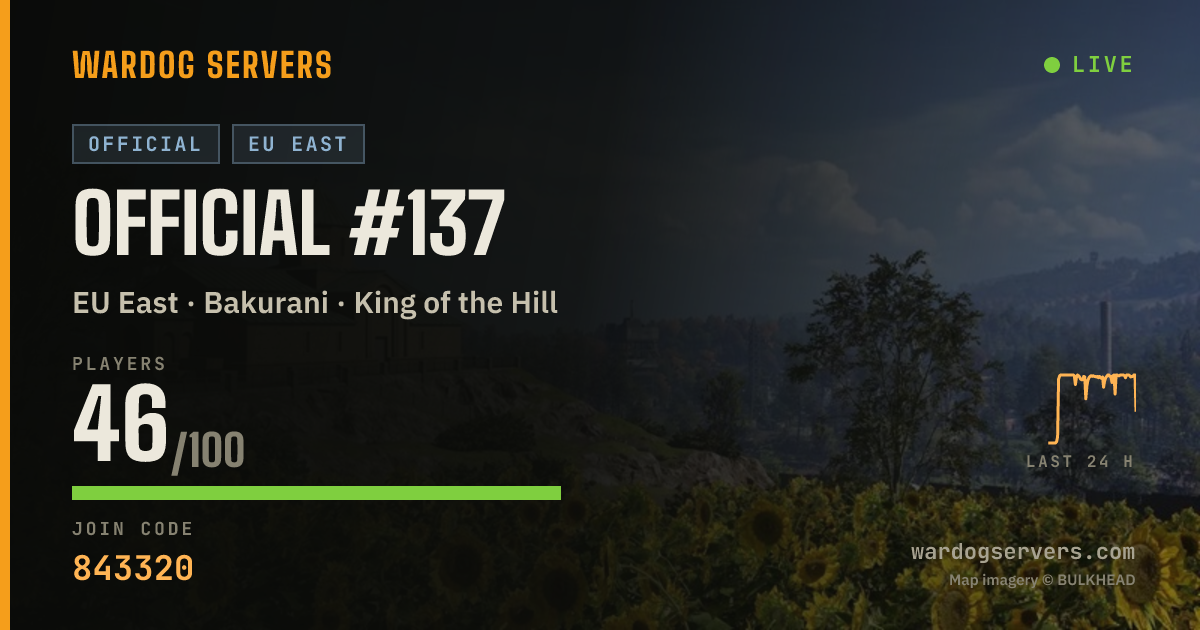 Live status banner for Official #137