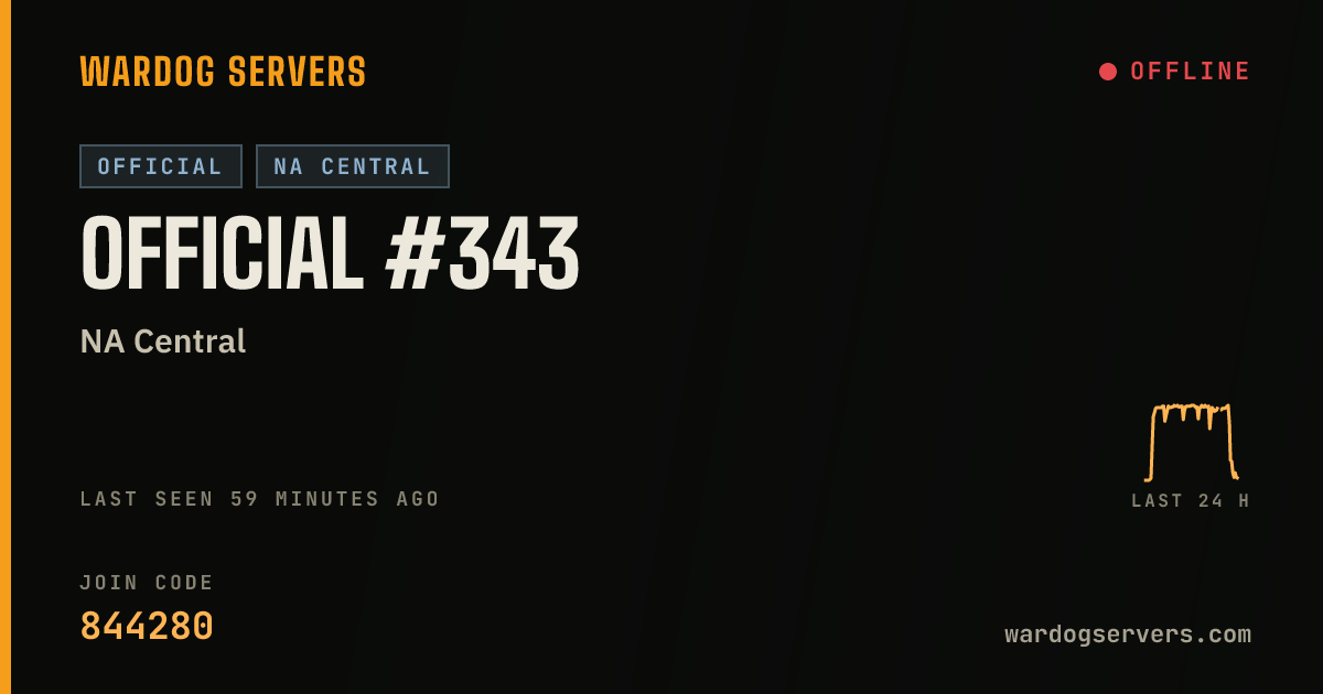 Live status banner for Official #343