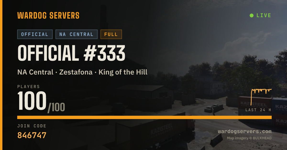 Live status banner for Official #333