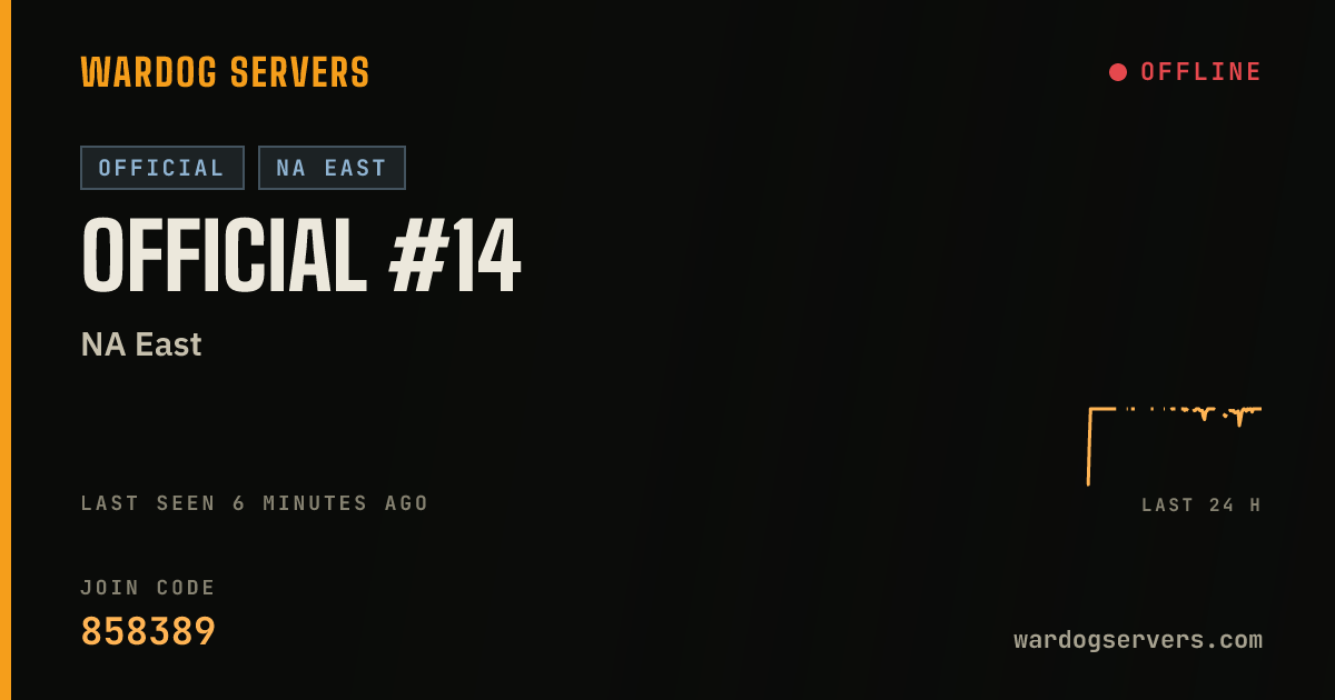 Live status banner for Official #14